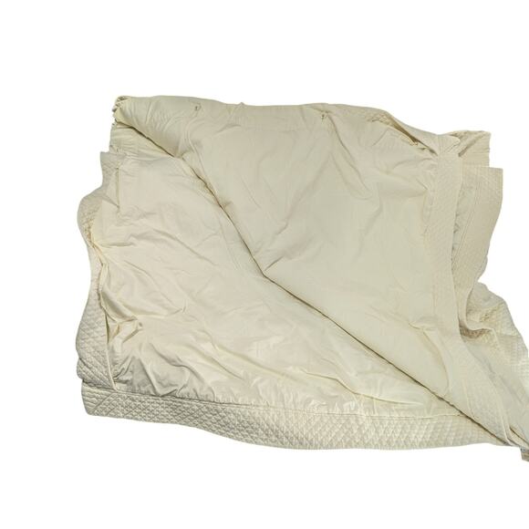 WEST POINT STEVENS! SET! SUPERB CREAM MINI WAFFLED DUVET COVER & BEDSKIRT! FL/QN - Picture 6 of 16